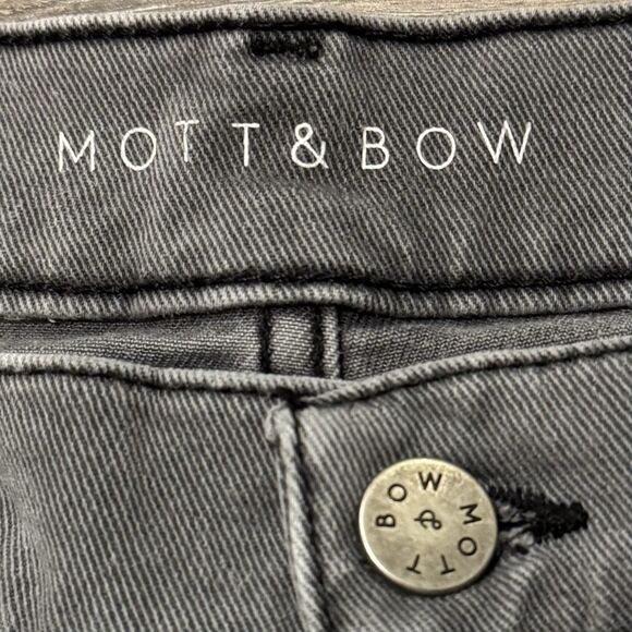 Mott And Bow Jeans Mens 34x30 Gray Slim Designer Stretch Denim Comfort Casual - Picture 9 of 10